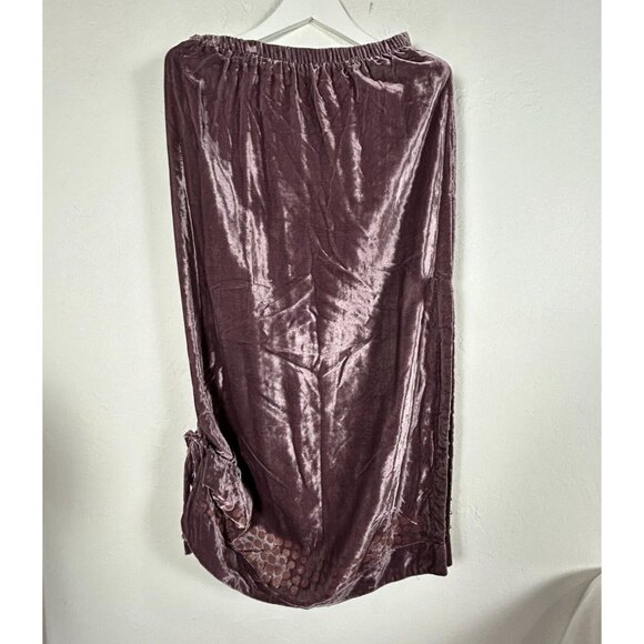 Blue Fish Crushed Velvet Skirt Size 1 Purple Boho Maxi...